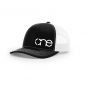 One, Black and White Trucker Hat by Richardson