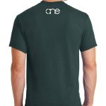 dark-green-short-sleeve-shirt-rear-one-white-upper-back