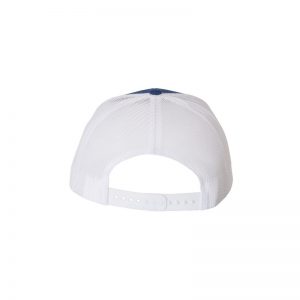 Royal Blue and White "One" Trucker Hat with White logo, snapback, rear of cap.