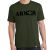 Men's Olive Green Armor Short Sleeve Tee Shirt in Black.