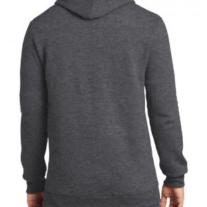 Unisex One Heather Charcoal Hoodie Rear