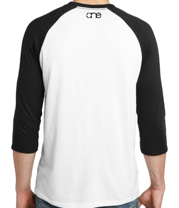 black and white raglan tee