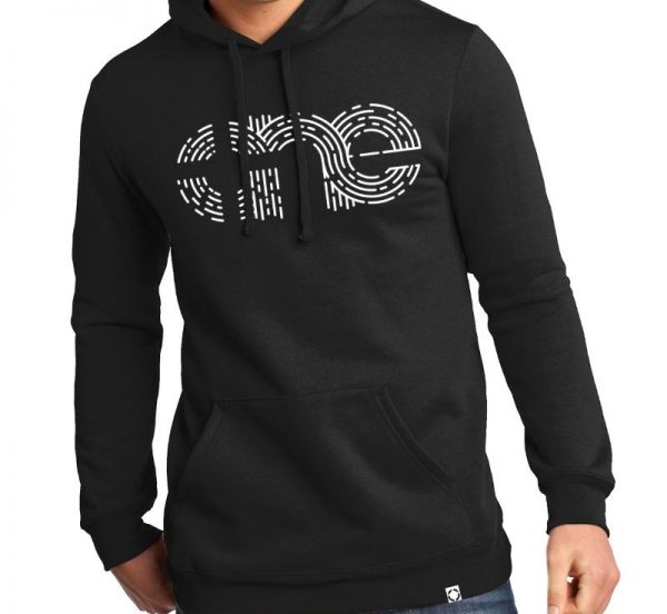 Unisex Black One Retro Hoodie Pull Over