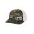 Camo and White "One" Trucker Hat with White logo, snapback.
