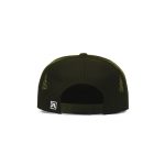 One Way Truth Life Hi-Pro 7 Panel Richardson Trucker Hats in Olive, back of the hat.