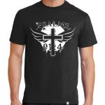 Men's black short sleeve "Wings of God" Christian tee shirt.