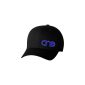 Black Flexfit Cap with Royal Blue One logo, side-front view.