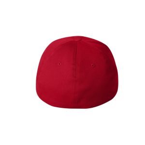 Red Flexfit Cap, back view.