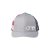 Heather Grey "One" Trucker Hat with American Flag, White logo, snapback, front view.