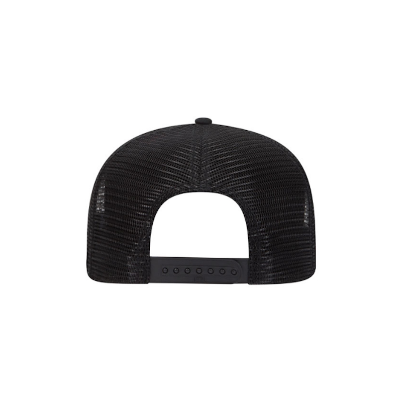 One Way Truth Life, Cork and Black, 5 Panel Trucker Hat with Black logo, snapback, flat bill rear of cap.