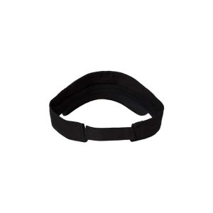 Black "One" Visor with White logo, hook & loop closure, rear of visor.