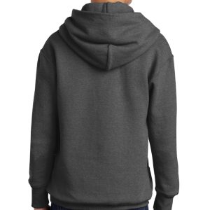 Youth, Charcoal Pullover One Hoodie, back.