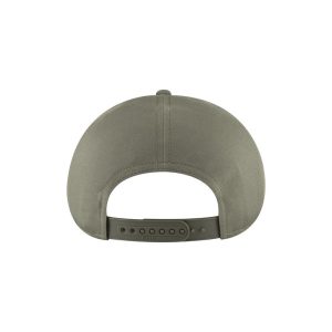 One Way Truth Life 7-Panel Hat in Olive Green, Snapback, Flat Bill, back of the hat.