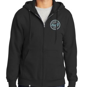 Mens, Black, One Way Truth Life Christian Zip-Up Hoodie, front.