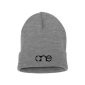 Heather grey cuffed beanie with black One logo.