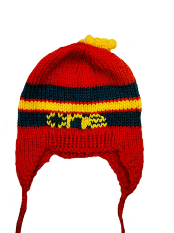 Pieces of Joy assorted knitted Himalayan style beanies for youth.