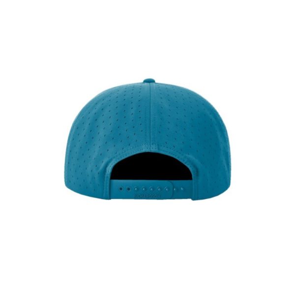 One Way Truth Life 7-Panel Hat in Pool Blue, Snapback, Flat Bill, back of the hat.