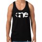 Mens, Black, One, Christian Tank Top, front view.