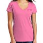 Ladies new pink short sleeve V-neck 