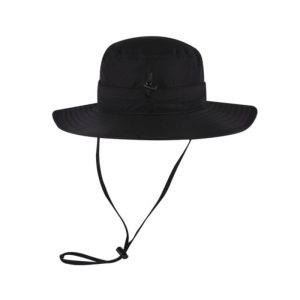 Black "One" Boonie Hat with White logo, back view.