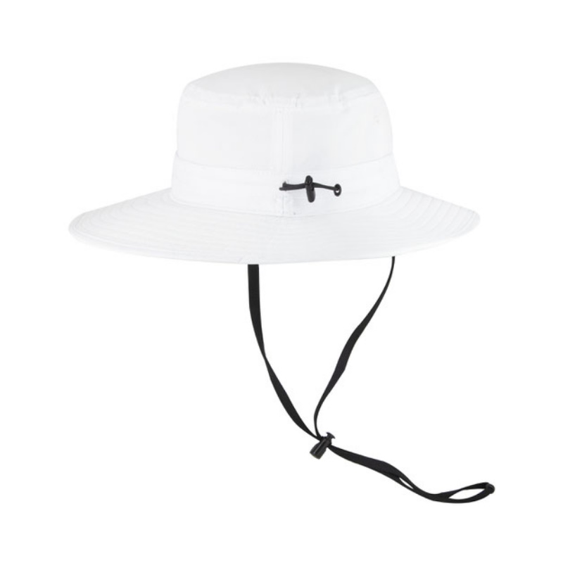 White “One” Boonie Hat with Black logo, back view.