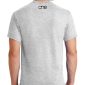 Mens sport grey short sleeve Christian tee shirt with black One logo on back.