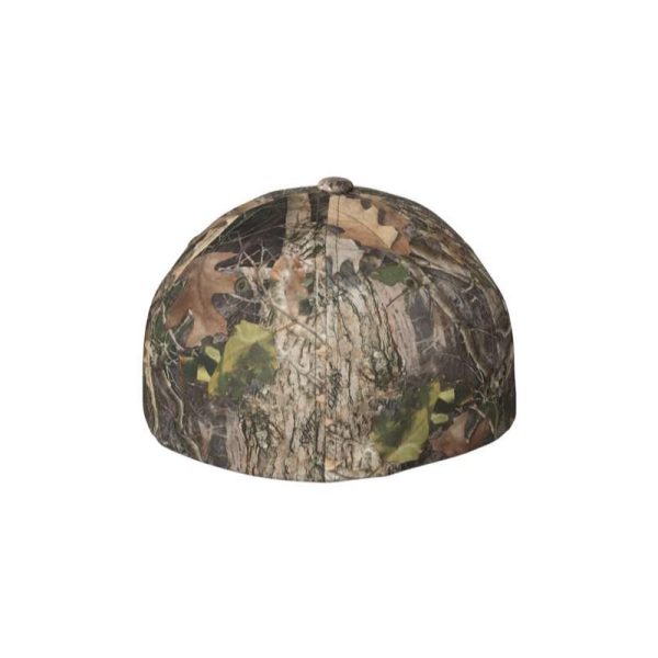 TrueTimber 6-Panel Flexfit Hat, structured bill, LG/XL, back view.