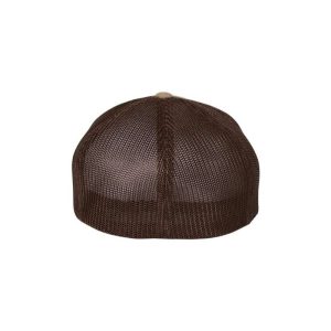 Multicam Arid Brown 6-Panel Flexfit Hat, structured bill, LG/XL, back view.