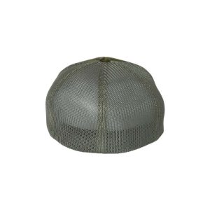 Multicam Tropic Green 6-Panel Flexfit Hat, structured bill, LG/XL, back view.