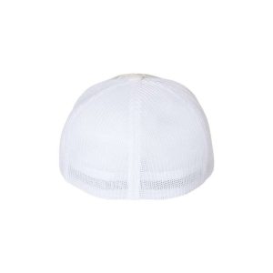 Multicam Alpine White 6-Panel Flexfit Hat, structured bill, LG/XL, back view.