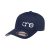 Navy Blue Flexfit Cap with White One logo, S/MD, side-front view.