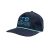 Navy Blue, 5-Panel Golf Cap with Teal rope featuring the "One Way Truth Life" logo in Teal, semi-curved bill with snap-back closure, front view.