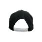 Black, 5-Panel Golf Cap with White rope featuring the 