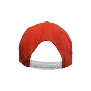 Red, 5-Panel Golf Cap with White rope featuring the "One Way Truth Life" logo in White, semi-curved bill with snap-back closure, back view.