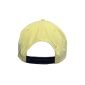 Yellow, 5-Panel Golf Cap with Navy Blue rope featuring the 