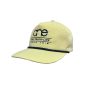 Yellow, 5-Panel Golf Cap with Navy Blue rope featuring the 